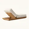 Highest Quality Outdoor Wooden Furniture Teak Sunbed Lounger Table Sofa Set Hotel Villa Project Furniture