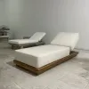 Highest Quality Outdoor Wooden Furniture Teak Sunbed Lounger Table Sofa Set Hotel Villa Project Furniture