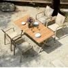 Hot Sale Durable Foldable Modern Outdoor Dining Extension Table Popular Waterproof Aluminum Rectangle