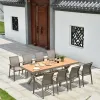 Hot Sale Durable Foldable Modern Outdoor Dining Extension Table Popular Waterproof Aluminum Rectangle