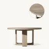 Hotel Outdoor Dining Set Villa Courtyard Patio Teak Wood Durable Modern Luxury Dining Chairs
