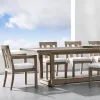 Hotel Outdoor Dining Set Villa Patio Furniture Teak Modern Luxury Dining Chairs Waterproof Cushions 2-3 Year Warranty