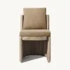 Hotel Outdoor Dining Table Chair Set Villa Courtyard Patio Furniture Teak Durable Modern Luxury Waterproof UV-Resistant Dining