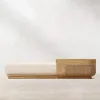 Hotel Outdoor Luxury Teak Sun Lounger Eco-Friendly UV Resistant Waterproof Cushions Resort Beach Modern Villa Swimming Pool