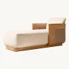 Hotel Outdoor Luxury Teak Sun Lounger Modern Villa Swimming Pool Lounge Chair UV Resistant Eco-Friendly Garden Furniture Set