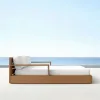 Hotel Outdoor Luxury Teak Sun Lounger Modern Villa Courtyard Swimming Pool Garden Furniture Set UV Resistant Eco-Friendly