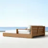 Hotel Outdoor Luxury Teak Sun Lounger Modern Villa Courtyard Swimming Pool Garden Furniture Set UV Resistant Eco-Friendly