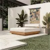 Hotel Outdoor Luxury Teak Sun Lounger Modern Villa Swimming Pool Lounge Chair Courtyard Garden Furniture Set