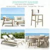 Hotel Outdoor Luxury Teak UV Resistant Sun Lounger Cushions for Resort Beach Modern Villa Swimming Pool Courtyard Garden