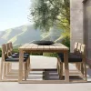 Hotel Outdoor Table and Chair Set Villa Patio Furniture Set Teak Patio Dining Set Luxury Dining Chairs Modern Outdoor Furniture