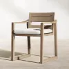Hotel Outdoor Table and Chair Set Villa Patio Furniture Set Teak Patio Dining Set Luxury Dining Chairs Modern Outdoor Furniture