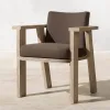Hotel Villa Courtyard Durable Teak Wood Modern Outdoor Dining Set with Luxury Dining Chairs