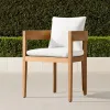 Hotel Villa Courtyard Furniture Set Teak Patio Dining Set Luxury Modern Durable Waterproof Weather Resistant Outdoor