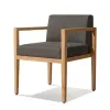 Hotel Villa Courtyard Furniture Set Teak Patio Dining Set Luxury Modern Outdoor Dining Chairs
