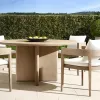 Hotel Villa Courtyard Teak Durable Weather Resistant Modern Luxury Outdoor Dining Set with Patio Dining Chairs