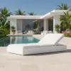 Hotel Villa Outdoor Lounge Chair Set-Modern Design UV Resistant Water-resistant Cushions Included Luxury Aluminum Courtyard