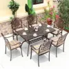 Imperial European Design Durable Dining Courtyard Chair-Cast Aluminum Peony Embossing Turned Legs for Villa Farmhouse Outdoor