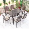Leisure Dining Tables Chairs Set Aluminum Alloy Outdoor Furniture for Farmhouse Living Room Villa Use Minimalist Design