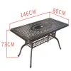 Leisure Dining Tables Chairs Set Aluminum Alloy Outdoor Furniture for Farmhouse Living Room Villa Use Minimalist Design