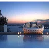 Leisure Modern Outdoor Furniture Patio Garden PE Rattan Waterproof Cushion Comfortable Hotel Villa Daybed