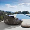 Leisure Modern Outdoor Furniture Patio Garden PE Rattan Waterproof Cushion Comfortable Hotel Villa Daybed