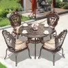 Lion Head Cast Aluminum Durable Pedestal Table-Royal Garden Outdoor Furniture for Villa Apartment Hotel