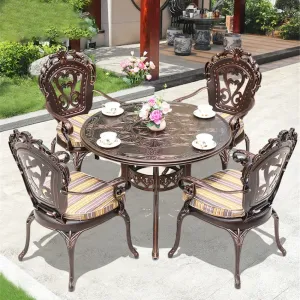 Lion Head Cast Aluminum Durable Pedestal Table-Royal Garden Outdoor Furniture for Villa Apartment Hotel