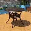Lion Head Cast Aluminum Durable Pedestal Table-Royal Garden Outdoor Furniture for Villa Apartment Hotel