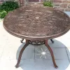Lion Head Cast Aluminum Durable Pedestal Table-Royal Garden Outdoor Furniture for Villa Apartment Hotel