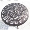Lion Head Cast Aluminum Durable Pedestal Table-Royal Garden Outdoor Furniture for Villa Apartment Hotel