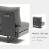 Luxurious Modern Durable Eco-Friendly Waterproof Outdoor L-Shaped Aluminum Sofa Set for Farmhouse Hotel Courtyard Villa