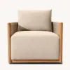 Luxurious Modern L-Shaped Teak Wood Garden Sofa Set Durable Outdoor Furniture for Courtyard Hotel Villa Use