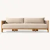 Luxurious Modern L-Shaped Teak Wood Garden Sofa Set Durable Outdoor Furniture for Courtyard Hotel Villa Use