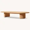 Luxurious Modern L-Shaped Teak Wood Garden Sofa Set Durable Outdoor Furniture for Courtyard Hotel Villa Use