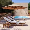 Luxury Aluminum Cantilever Garden Parasol with Modern Design Waterproof Eco-Friendly Outdoor Umbrella Canopy for Patio Furniture