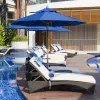 Luxury Aluminum Cantilever Garden Parasol with Modern Design Waterproof Eco-Friendly Outdoor Umbrella Canopy for Patio Furniture