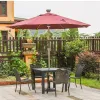 Luxury Aluminum Cantilever Garden Parasol with Modern Design Waterproof Eco-Friendly Outdoor Umbrella Canopy for Patio Furniture