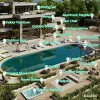Luxury Aluminum Hotel Villa Courtyard Outdoor Lounge Chairs Pool Set Modern Design UV Resistant Eco-Friendly