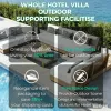 Luxury Aluminum Hotel Villa Outdoor Lounge Chairs Pool Set Modern Design UV Resistant Eco-Friendly Waterproof Swimming Pool