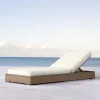 Luxury Burma Teak Wood Outdoor Sunbed Set Reclining Patio Daybed for Five Star Resort and Private Villa Poolside Garden
