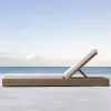 Luxury Burma Teak Wood Outdoor Sunbed Set Reclining Patio Daybed for Five Star Resort and Private Villa Poolside Garden
