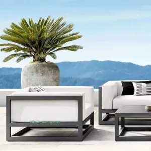 Luxury Deep Seating Aluminum Sofa Set Outdoor Patio