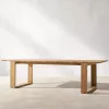 Luxury Grade a Teak Wood Outdoor Dining Set 8 Seater Rectangular Table and Chairs for Star Hotel Garden and Resort Patio