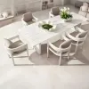 Luxury Modern Aluminum Alloy Durable UV-Resistant Waterproof Outdoor Dining Set Outdoor Furniture for Hotel Villa Garden Patio