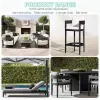 Luxury Modern Aluminum Alloy Outdoor Dining Set Waterproof Fabric Cushions-Durable UV-Resistant Table Chairs Villa Courtyard