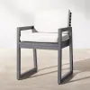 Luxury Modern Aluminum Alloy Outdoor Dining Set for Hotel Villa Courtyard Garden Patio-Waterproof Durable Table Chairs