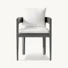 Luxury Modern Aluminum Alloy Outdoor Dining Set Hotel Villa Garden Patio-Weather Resistant Durable Table Chairs 3-Year Warranty