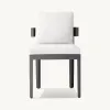 Luxury Modern Aluminum Alloy Outdoor Dining Set Hotel Villa Garden Patio-Weather Resistant Durable Table Chairs 3-Year Warranty