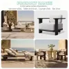 Luxury Modern Aluminum Outdoor Sofa Set for Courtyard Patio Backyard Living Room-Durable Waterproof