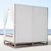 Luxury Modern Canopy Foldable Daybed Teak Sunshade with Portable Durable Design for Outdoor Beach Hotel Poolside and Villa Use
